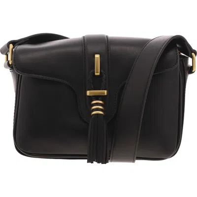 Vince Camuto Maecy Womens Leather Crossbody Handbag In Black