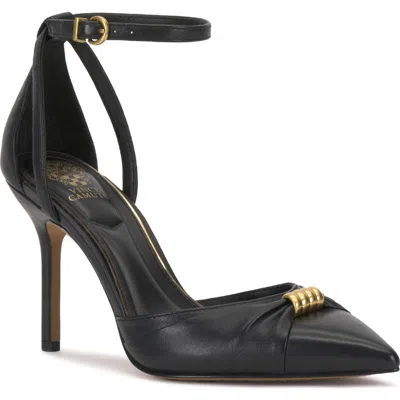 Vince Camuto Mallie Ankle Strap Pump In Black