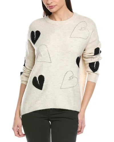 Vince Camuto Many Hearts Sweater In Neutral