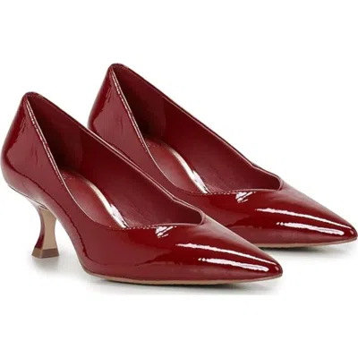 Vince Camuto Margie Pump Women's Flame Patent Leather Kitten Heel Htat1098 In Multi