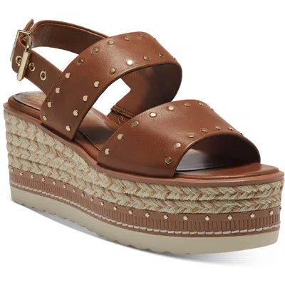 Vince Camuto Marsa Womens Leather Slingback Platform Sandals In Multi