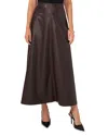 Vince Camuto Faux Leather A-line Skirt In Dark Roast