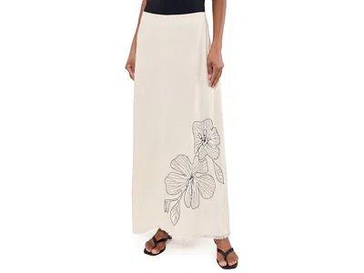 Vince Camuto Women's Printed Invisible Zipper Maxi Skirt In Neutral