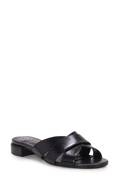 Vince Camuto Women's Maydree Leather Slide Sandals In Black