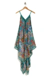 Vince Camuto Medallion Print Topper In Teal Multi