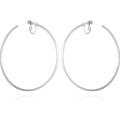 Vince Camuto Medium Clip-on Hoop Earrings In Neutral