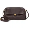 Vince Camuto Medna Leather Crossbody Bag In Brown