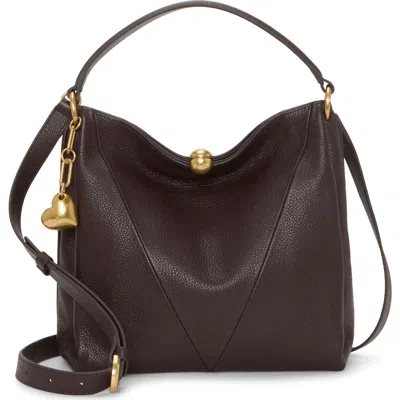 Vince Camuto Medna Leather Shoulder Bag In Brown