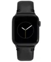 Vince Camuto Men's Dark Gray Premium Leather Band Compatible With 42mm, 44mm, 45mm, Ultra, Ultra2 Apple Watch In Gray-gray