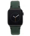 Vince Camuto Men's Dark Green Premium Leather Band Compatible With 42mm, 44mm, 45mm, Ultra, Ultra2 Apple Watch In Dark Green