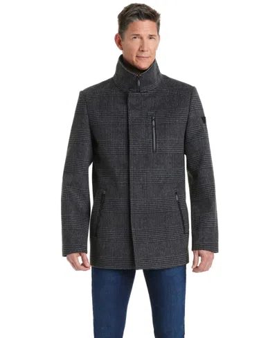Vince Camuto Men's Funnel Neck Wool Blend Car Coat In Gray