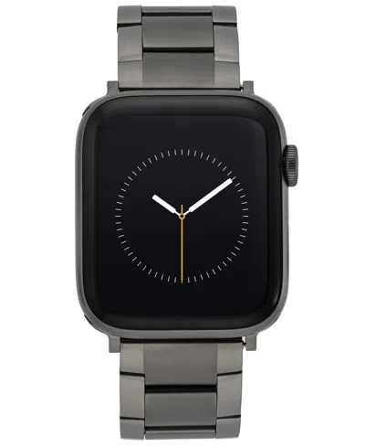 Vince Camuto Men's Gunmetal Gray Stainless Steel Link Band Compatible With 42mm, 44mm, 45mm, Ultra, Ultra2 Apple