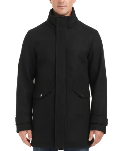 Vince Camuto Men's Hooded Zip And Snap-front Coat In Black