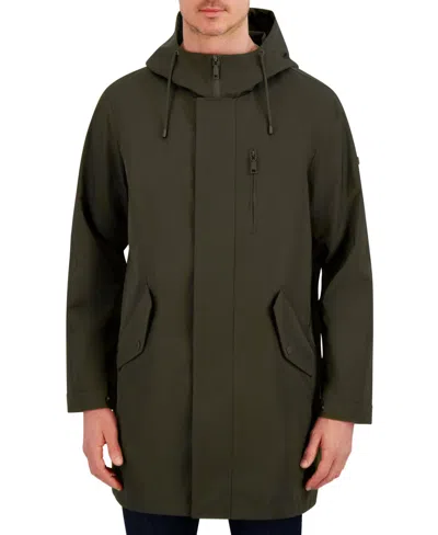 Vince Camuto Men's Luxe Twill Duffle Transitional Coat In Moss
