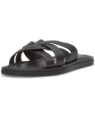 Vince Camuto Men's Naele Crisscross Slide Sandals In Black