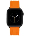 Vince Camuto Men's Orange Premium Silicone Band Compatible With 42/44/45/ultra/ultra 2 Apple Watch In Orange