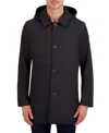 Vince Camuto Men's Rain Tek Transitional Coat With Removable Hood In Black