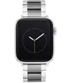Vince Camuto Men's Silver-tone And Gunmetal Stainless Steel Link Band Compatible With 42mm, 44mm, 45mm, Ultra, Ul In Silver-tone,gunmetal