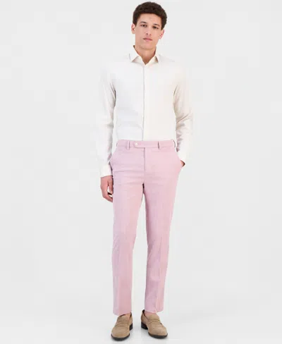 Vince Camuto Men's Slim-fit Spandex Super-stretch Suit Pants In Pink