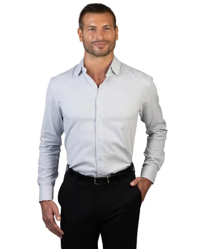 Vince Camuto Men's Solid Slim-fit Dress Shirt In Gray