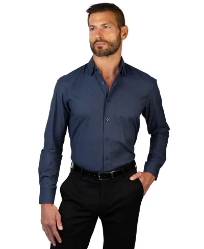 Vince Camuto Men's Solid Slim-fit Dress Shirt In Blue