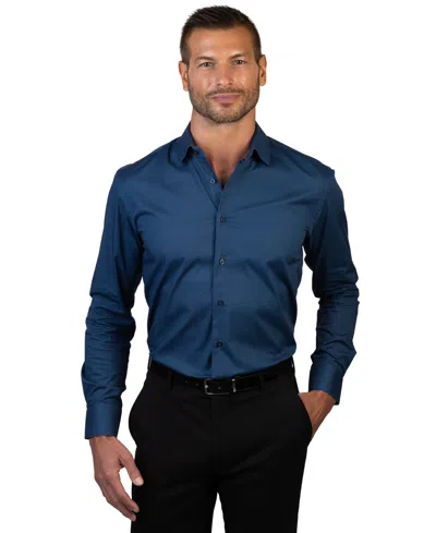 Vince Camuto Men's Solid Slim-fit Dress Shirt In Blue