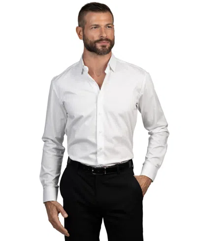 Vince Camuto Men's Solid Slim-fit Dress Shirt In White