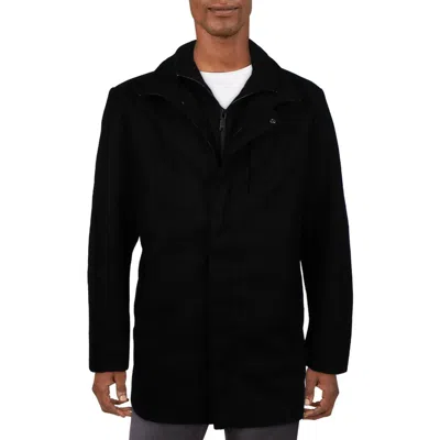 Vince Camuto Mens Layered Polyester Overcoat