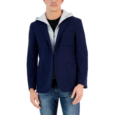 Vince Camuto Mens Layered Polyester Sportcoat In Blue