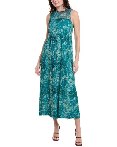 Vince Camuto Mesh Maxi Dress In Green