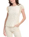 Vince Camuto Mesh Ruffle Blouse