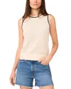Vince Camuto Tipped Mesh Tank Sweater