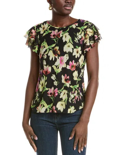 Vince Camuto Mesh Top In Black