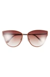 Vince Camuto Metal Cat Eye Sunglasses In Gold