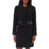 Vince Camuto Metallic Crop Jacket In Black