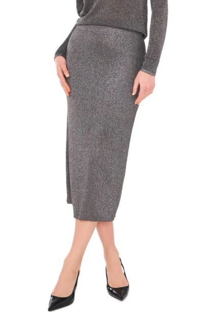 Vince Camuto Metallic Pull-on Skirt In Black