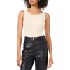 VINCE CAMUTO VINCE CAMUTO METALLIC RIB SLEEVELESS SWEATER