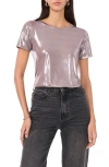Vince Camuto Metallic Top In Mocha