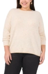 Vince Camuto Metallic Trim Relaxed Fit Sweater In Neutral