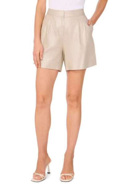 Vince Camuto Metallic Trouser Shorts In Rivera Sand