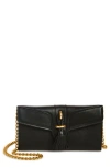 Vince Camuto Micah Leather Convertible Crossbody In Black