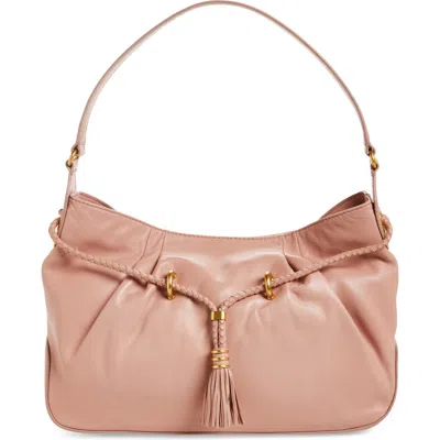 Vince Camuto Micah Leather Shoulder Bag In Dusted Mauve