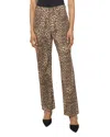 Vince Camuto Mid Rise Printed Jeans In Khaki Haze In Multi