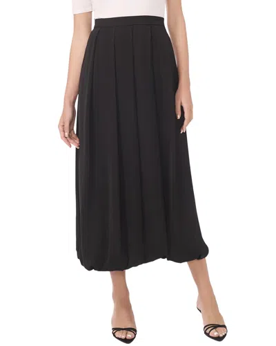 Vince Camuto Pleated Bubble Hem Midi Skirt In Black