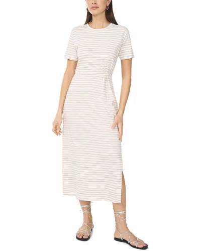Vince Camuto Midi Dress With Ruched Side In White