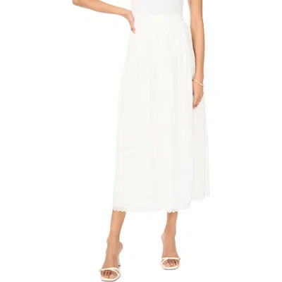 Vince Camuto Long Full Skirt In White