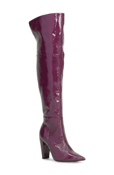 Vince Camuto Minnada Over The Knee Boot In Ruby Rose Patent