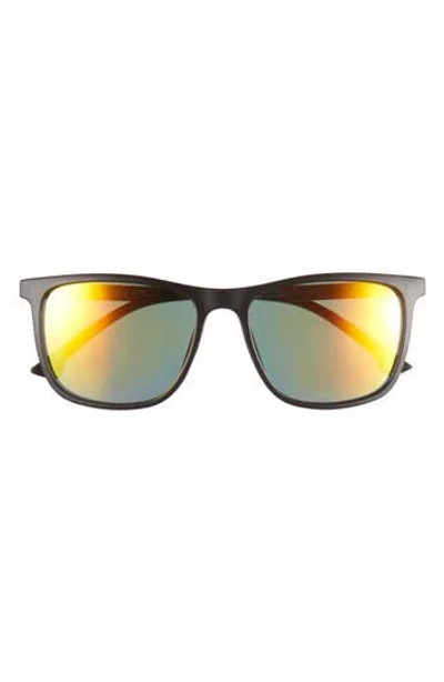 Vince Camuto Mirror Square Sunglasses In Matte Black