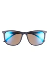 Vince Camuto Mirror Square Sunglasses In Matte Navy