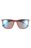 Vince Camuto Mirror Square Sunglasses In Matte Red